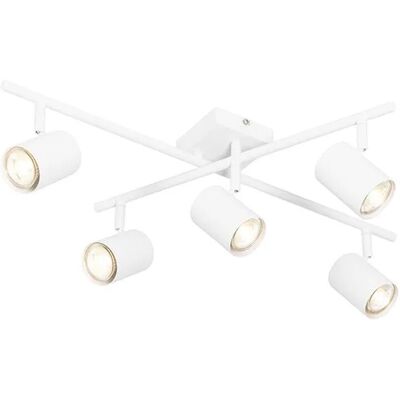 Qazqa Modern Deckenleuchte 5-Spots Verstellbar - Jeana - Deckenlampe Qazqa Modern Deckenleuchte 5-Spots Verstellbar - Jeana - Deckenlampe