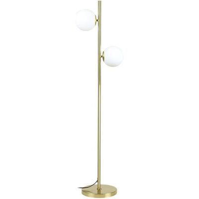 NETTLIFE Moderne Wohnzimmer-Stehlampe Goldfarbenes Design E27-Fassung Fußschalter 166 CM NETTLIFE Moderne Wohnzimmer-Stehlampe Goldfarbenes Design E27-Fassung Fußschalter 166 CM