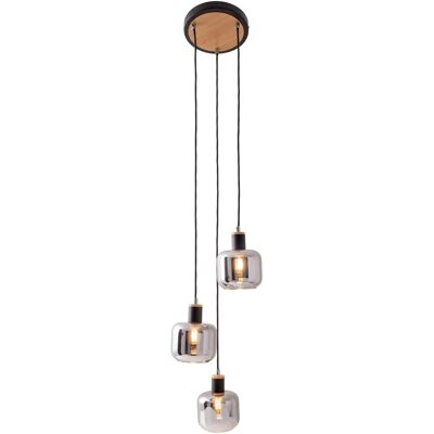 Näve Fumoso 3-flammige schwarze Pendelleuchte Näve Fumoso 3-flammige schwarze Pendelleuchte
