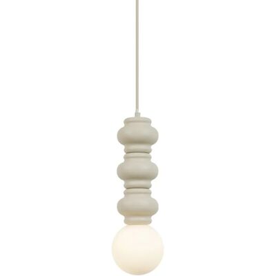 QAZQA Retro Pendellampe Fedde - Glas - Beige/Weiß - Max 8W QAZQA Retro Pendellampe Fedde - Glas - Beige/Weiß - Max 8W
