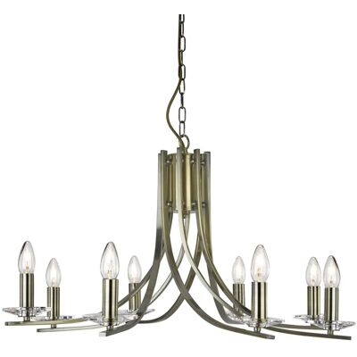 Licht-Erlebnisse Hängeleuchte 8-Flammig Ø 75 cm Gold Für E14 Licht-Erlebnisse Hängeleuchte 8-Flammig Ø 75 cm Gold Für E14