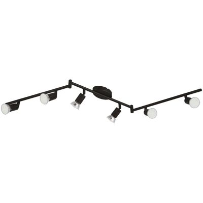 Eglo Spot Buzz-LED 6-flammig 105 cm x 6,5 cm Schwarz Eglo Spot Buzz-LED 6-flammig 105 cm x 6,5 cm Schwarz