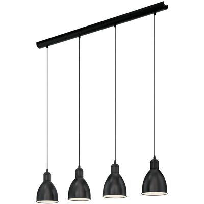 Eglo Pendelleuchte Priddy Schwarz - Weiß 110 cm x 15,5 cm x 97,5 cm 4-flammig Eglo Pendelleuchte Priddy Schwarz - Weiß 110 cm x 15,5 cm x 97,5 cm 4-flammig