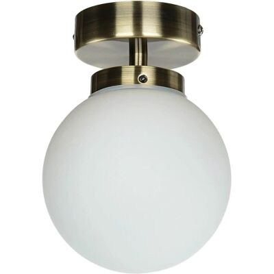 EASYLIGHT Deckenlampe Rund Ø 15 cm In Messing Kugelschirm Metall Glas E14 EASYLIGHT Deckenlampe Rund Ø 15 cm In Messing Kugelschirm Metall Glas E14