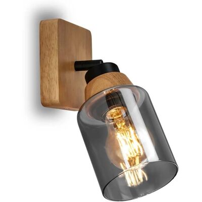 Briloner Faretto - Verstellbar, Holz, Glas - Wandleuchte Briloner Faretto - Verstellbar, Holz, Glas - Wandleuchte