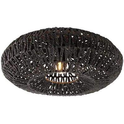 Qazqa Retro Deckenleuchte Schwarz 50cm - E27 - IP20 - Dimmerbar Qazqa Retro Deckenleuchte Schwarz 50cm - E27 - IP20 - Dimmerbar
