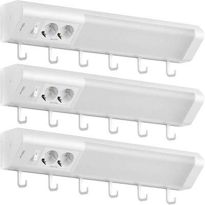 Oktaplex lighting Oktaplex Talin 3er Set LED Unterbauleuchte 50cm mit Steckdose Küchenlicht Warmweiß 3000K 230V Oktaplex lighting Oktaplex Talin 3er Set LED Unterbauleuchte 50cm mit Steckdose Küchenlicht Warmweiß 3000K 230V
