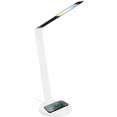 Cuma Weiße LED Schreibtischlampe - Verstellbare Helligkeit & Kabelloses Laden Cuma Weiße LED Schreibtischlampe - Verstellbare Helligkeit & Kabelloses Laden