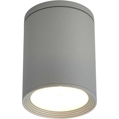 Lucande Minna Außen-Deckenleuchte - IP54, Zylindrisch, Silber Lucande Minna Außen-Deckenleuchte - IP54, Zylindrisch, Silber
