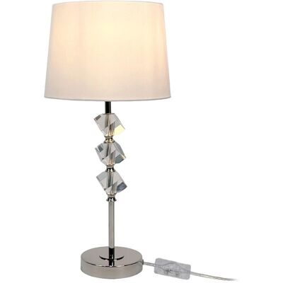Relaxdays Tischlampe Kristall Kunstseide Glas Creme 53 cm x 25 cm 1,5 kg Relaxdays Tischlampe Kristall Kunstseide Glas Creme 53 cm x 25 cm 1,5 kg