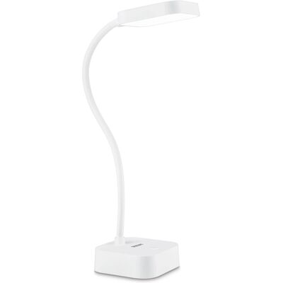 Philips Schreibtischleuchte Rock 5 W 5000 K 90,m mit Akkubetrieb Weiß Philips Schreibtischleuchte Rock 5 W 5000 K 90,m mit Akkubetrieb Weiß