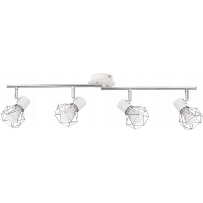 NETTLIFE 4er Vintage Industrie Retro Deckenstrahler E14 350° Drehbar Weiß Metall Hell für Innen Küche Wohnzimmer Kinderzimmer NETTLIFE 4er Vintage Industrie Retro Deckenstrahler E14 350° Drehbar Weiß Metall Hell für Innen Küche Wohnzimmer Kinderzimmer