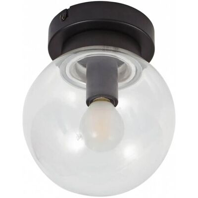 Lucande Deckenlampe Badolo 10020356 Spritzwassergeschützt in Schwarz aus Metall 1-flammig E14 Badezimmerleuchte Lucande Deckenlampe Badolo 10020356 Spritzwassergeschützt in Schwarz aus Metall 1-flammig E14 Badezimmerleuchte