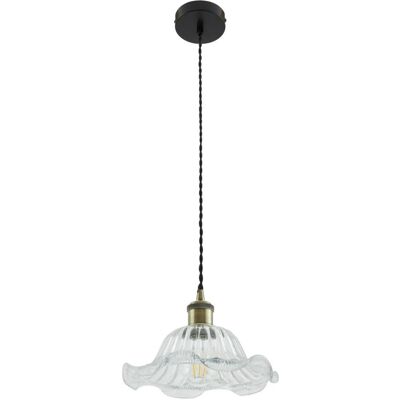 Lindby Pendelleuchte Ludowika 10034030 Retro Vintage Antik in Transparent aus Glas 1-flammig E27 Wohnzimmerleuchte Lindby Pendelleuchte Ludowika 10034030 Retro Vintage Antik in Transparent aus Glas 1-flammig E27 Wohnzimmerleuchte