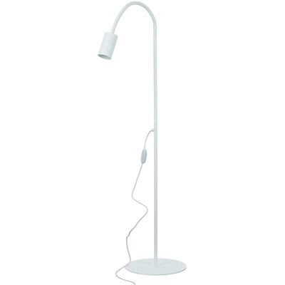 Licht-Erlebnisse Stehleuchte Schwanenhals 153 cm Klein Weiß Metall Für GU10 Licht-Erlebnisse Stehleuchte Schwanenhals 153 cm Klein Weiß Metall Für GU10