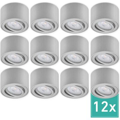 Oktaplex lighting Oktaplex 12er Set Deckenspot Lile S inkl. LED-Module Dimmbar Warmweiß 3000K 230V Aluminium Gebürstet Oktaplex lighting Oktaplex 12er Set Deckenspot Lile S inkl. LED-Module Dimmbar Warmweiß 3000K 230V Aluminium Gebürstet