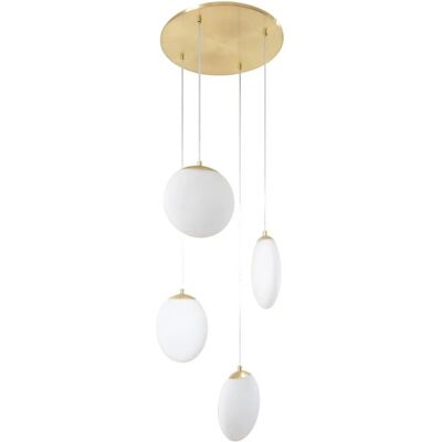 Lucande Pendelleuchte Lunelle 10040130 Modern aus Glas 4-flammig G9 Wohnzimmerleuchte Lucande Pendelleuchte Lunelle 10040130 Modern aus Glas 4-flammig G9 Wohnzimmerleuchte