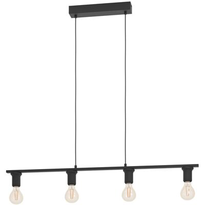 Eglo Pendelleuchte Capoliveri-E Schwarz 110 cm x 6 cm x 100,5 cm 4-flammig Eglo Pendelleuchte Capoliveri-E Schwarz 110 cm x 6 cm x 100,5 cm 4-flammig