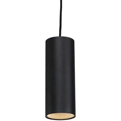 Qazqa Schwarze Zylindrische Hängeleuchte - Einstellbar GU10 50mm Qazqa Schwarze Zylindrische Hängeleuchte - Einstellbar GU10 50mm