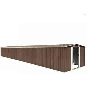 vidaXL Gerätehaus Braun 257x990x181 cm Verzinkter Stahl 661653 vidaXL Gerätehaus Braun 257x990x181 cm Verzinkter Stahl 661653