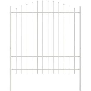 VidaXL Gartenzäunung Weiß Bogen 8,5x1,75 m aus Stahl VidaXL Gartenzäunung Weiß Bogen 8,5x1,75 m aus Stahl