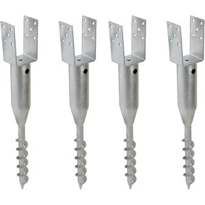 TRUTZHOLM 4x U Profil Bodenhülse Zum Einschrauben 7x7 cm 67,5 cm Länge Feuerverzinkt TRUTZHOLM 4x U Profil Bodenhülse Zum Einschrauben 7x7 cm 67,5 cm Länge Feuerverzinkt