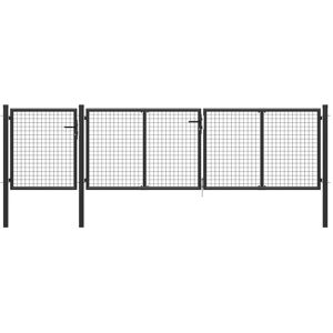 vidaXL Gartentor Stahl 400 x 75 cm Anthrazit 144328 vidaXL Gartentor Stahl 400 x 75 cm Anthrazit 144328