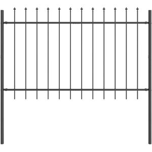 Vidaxl Gartenzäune mit Lanzenspitze grau 15,3x1,2 m - Gartenzaun Vidaxl Gartenzäune mit Lanzenspitze grau 15,3x1,2 m - Gartenzaun