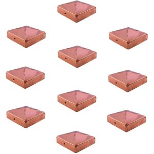 Holmwerk 10x Pfostenkappe Kupfer 101mm Pyramide 10x10cm Holmwerk 10x Pfostenkappe Kupfer 101mm Pyramide 10x10cm