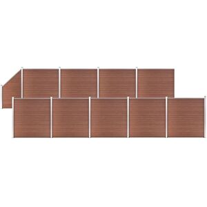 vidaXL WPC Zaun-Set 9 Quadrate + 1 Schräge 1657x186 cm Braun 3053223 vidaXL WPC Zaun-Set 9 Quadrate + 1 Schräge 1657x186 cm Braun 3053223