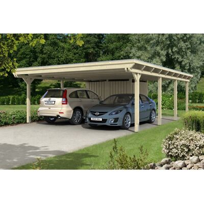 SKANHOLZ Carport Emsland - Flachdach - 2 Fahrzeuge SKANHOLZ Carport Emsland - Flachdach - 2 Fahrzeuge