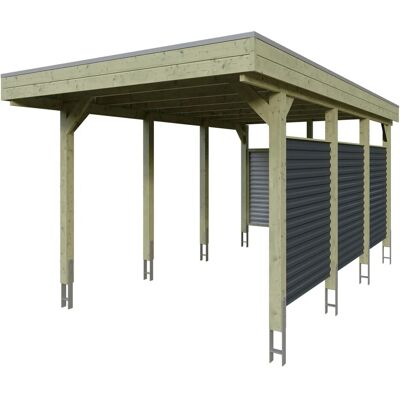 SKANHOLZ Einzelcarport »Friesland Set 11«, grün, 17 m² SKANHOLZ Einzelcarport »Friesland Set 11«, grün, 17 m²