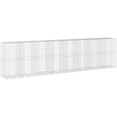vidaXL Verzinkte Eisen-Gabionen mit Abdeckung 800x100x200 cm vidaXL Verzinkte Eisen-Gabionen mit Abdeckung 800x100x200 cm