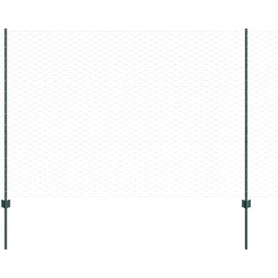 vidaXL Grüne Hexagonzaun 10x1,5m mit Pfosten vidaXL Grüne Hexagonzaun 10x1,5m mit Pfosten