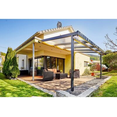 GUTTA Premium Grau Aluminium Terrassenüberdachung GUTTA Premium Grau Aluminium Terrassenüberdachung