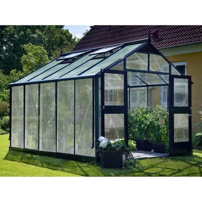 Juliana Gewächshaus Premium - 10,9 m² - Polycarbonat - Anthrazit Juliana Gewächshaus Premium - 10,9 m² - Polycarbonat - Anthrazit