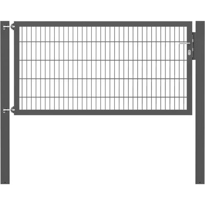 - Einzeltor Flexo Plus 200 cm x 100 cm Pfosten 100 cm x 100 cm Anthrazit - Einzeltor Flexo Plus 200 cm x 100 cm Pfosten 100 cm x 100 cm Anthrazit