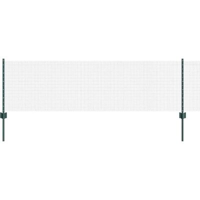 vidaXL Zaun mit 11 U-Pfosten Grün 0,6x25 m Stahl vidaXL Zaun mit 11 U-Pfosten Grün 0,6x25 m Stahl