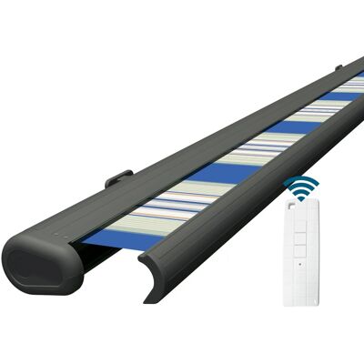 Eclipse Markise Elektrische Kassettenmarkise Gelenkarm Vollkassettenmarkise Basaltgraue Kassette, Markisenmaße 4.0x3.0 m, Tuchfarbe Meeresfarbe Eclipse Markise Elektrische Kassettenmarkise Gelenkarm Vollkassettenmarkise Basaltgraue Kassette, Markisenmaße 4.0x3.0 m, Tuchfarbe Meeresfarbe