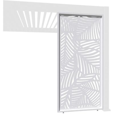 Weide Dekorative Aluminium Wand für Weide Pergola 1,23m Blattdesign in Weiß Weide Dekorative Aluminium Wand für Weide Pergola 1,23m Blattdesign in Weiß