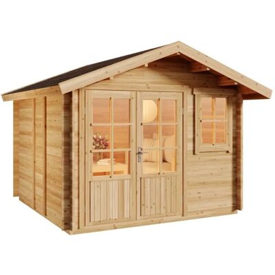 Alpholz Gartenhaus Set Palermo Naturbelassen 331x331cm inkl. Dacheindeckung und Fußboden Alpholz Gartenhaus Set Palermo Naturbelassen 331x331cm inkl. Dacheindeckung und Fußboden