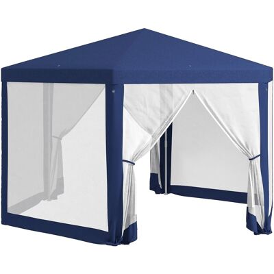 Outsunny Party-Zelt Metall Polyester Blau L394 x B341,2 x H250 cm Outsunny Party-Zelt Metall Polyester Blau L394 x B341,2 x H250 cm