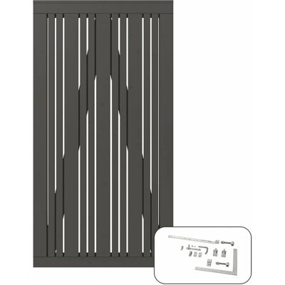 Plus Holz Einzeltor Tangent Nadelholz Umbragrau 95 cm x 180 cm Plus Holz Einzeltor Tangent Nadelholz Umbragrau 95 cm x 180 cm