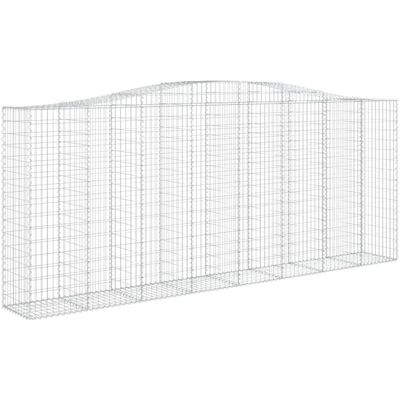 vidaXL Galvanisiertes Eisen Bogen-Gabionen 6 Stück - Garten Dekor Wand vidaXL Galvanisiertes Eisen Bogen-Gabionen 6 Stück - Garten Dekor Wand