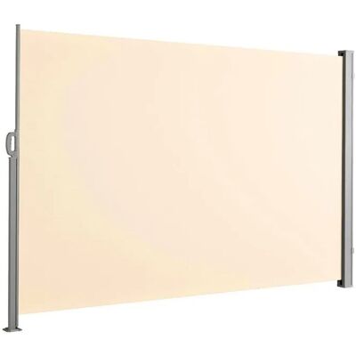 Floordirekt Seitenmarkise Ausziehbar Alu Sichtschutz Blickdicht Beige 180 x 450 cm Floordirekt Seitenmarkise Ausziehbar Alu Sichtschutz Blickdicht Beige 180 x 450 cm