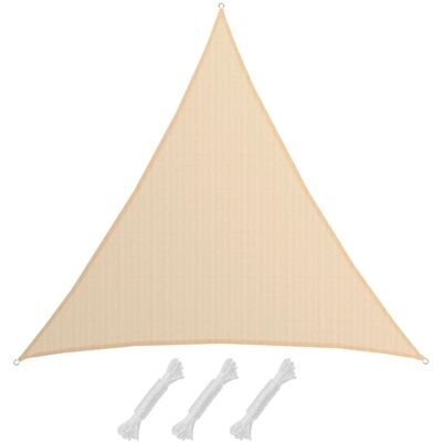 AMANKA HDPE Sonnensegel - 6 x 6 x 6 m Dreieck Beige AMANKA HDPE Sonnensegel - 6 x 6 x 6 m Dreieck Beige