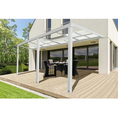 Home Deluxe Terrassenüberdachung Solis Deluxe 579 x 295 x 233/272 cm Weiß Home Deluxe Terrassenüberdachung Solis Deluxe 579 x 295 x 233/272 cm Weiß