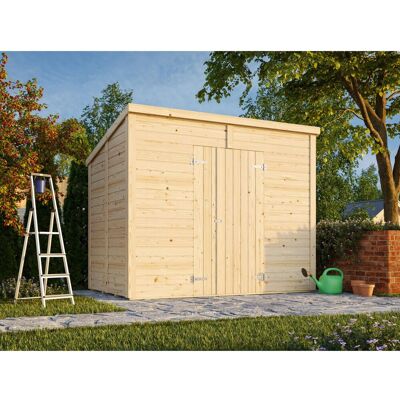 PALMAKO Leif - hellgrau - 280x186x230 cm - Gartenhaus PALMAKO Leif - hellgrau - 280x186x230 cm - Gartenhaus