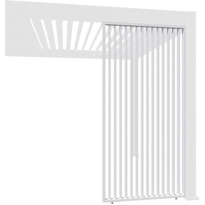 Weide Vertikale Lamellenwand für Weide Pergola 0,93m in Weiß aus Aluminium Weide Vertikale Lamellenwand für Weide Pergola 0,93m in Weiß aus Aluminium