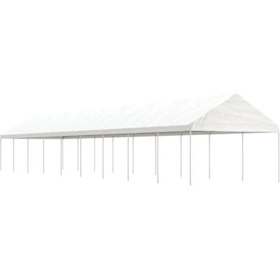 vidaXL 20,07x4,08x3,22m Weißes Gazebo mit Dach - Gartenpavillon vidaXL 20,07x4,08x3,22m Weißes Gazebo mit Dach - Gartenpavillon
